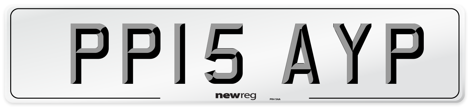 PP15 AYP Number Plate from New Reg